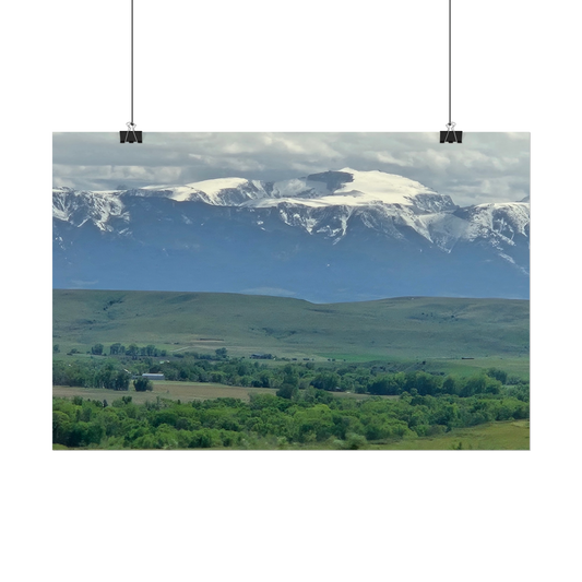 Snowy Mountains Landscape Rolled Posters, Nature Wall Art, Home Decor, Gift for Nature Lovers, Office Decor