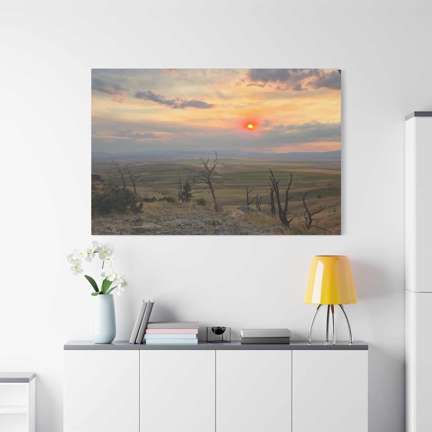 Sunset Landscape Canvas Print, Nature Wall Art, Home Decor, Gift for Nature Lovers, Rustic Wall Art, Landscape Photography