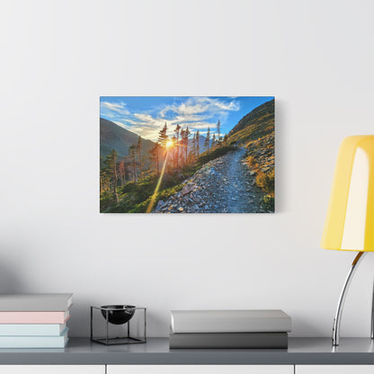 Sunset Hike above Two Medicine Lake in Glacier National Park, MT - Canvas Print