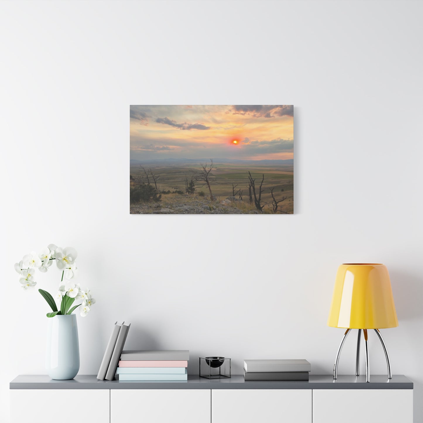 Sunset Landscape Canvas Print, Nature Wall Art, Home Decor, Gift for Nature Lovers, Rustic Wall Art, Landscape Photography
