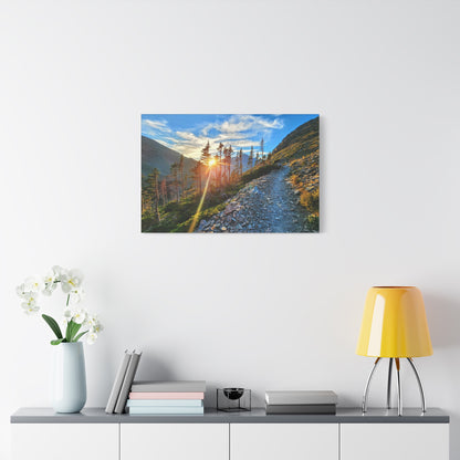 Sunset Hike above Two Medicine Lake in Glacier National Park, MT - Canvas Print