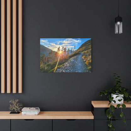 Sunset Hike above Two Medicine Lake in Glacier National Park, MT - Canvas Print