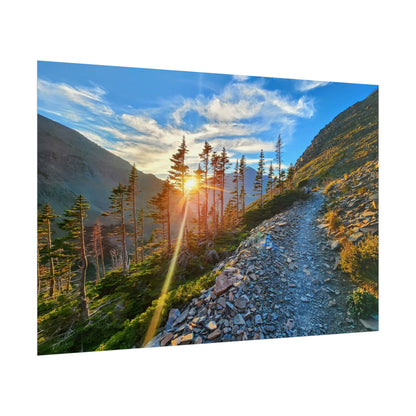 Sunset hike above Two Medicine Lake in Glacier National Park, MT - Nature-Inspired Rolled Posters for Home Decor, Scenic Wall Art, Perfect Gift for Adventurers, Hiking Lovers, or Nature Enthusiasts