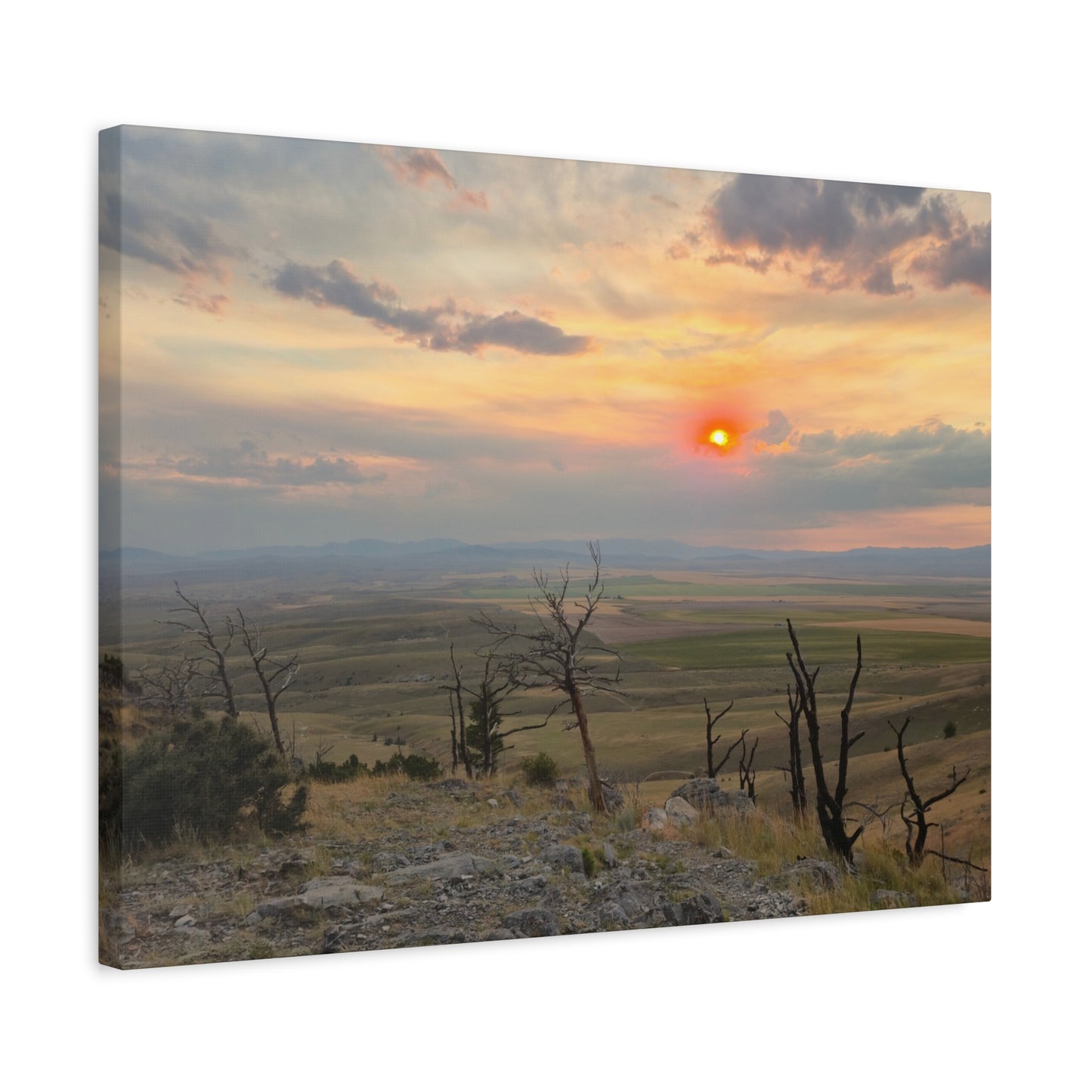 Sunset Landscape Canvas Print, Nature Wall Art, Home Decor, Gift for Nature Lovers, Rustic Wall Art, Landscape Photography