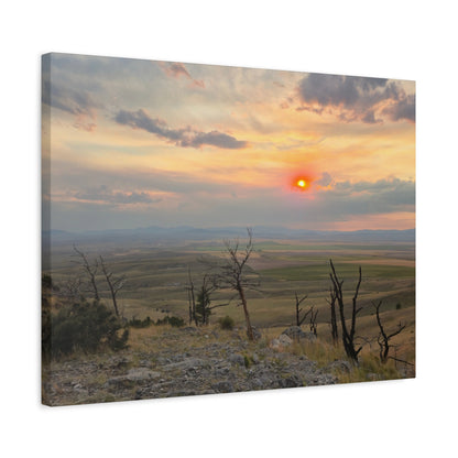 Sunset Landscape Canvas Print, Nature Wall Art, Home Decor, Gift for Nature Lovers, Rustic Wall Art, Landscape Photography
