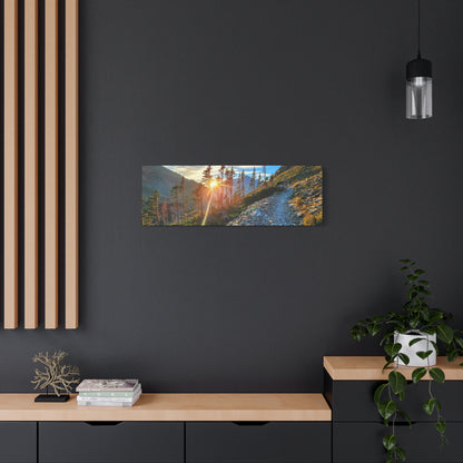 Sunset Hike above Two Medicine Lake in Glacier National Park, MT - Canvas Print