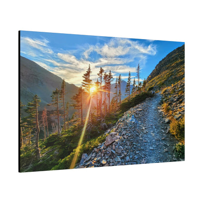 Sunset Hike above Two Medicine Lake in Glacier National Park, MT - Canvas Print
