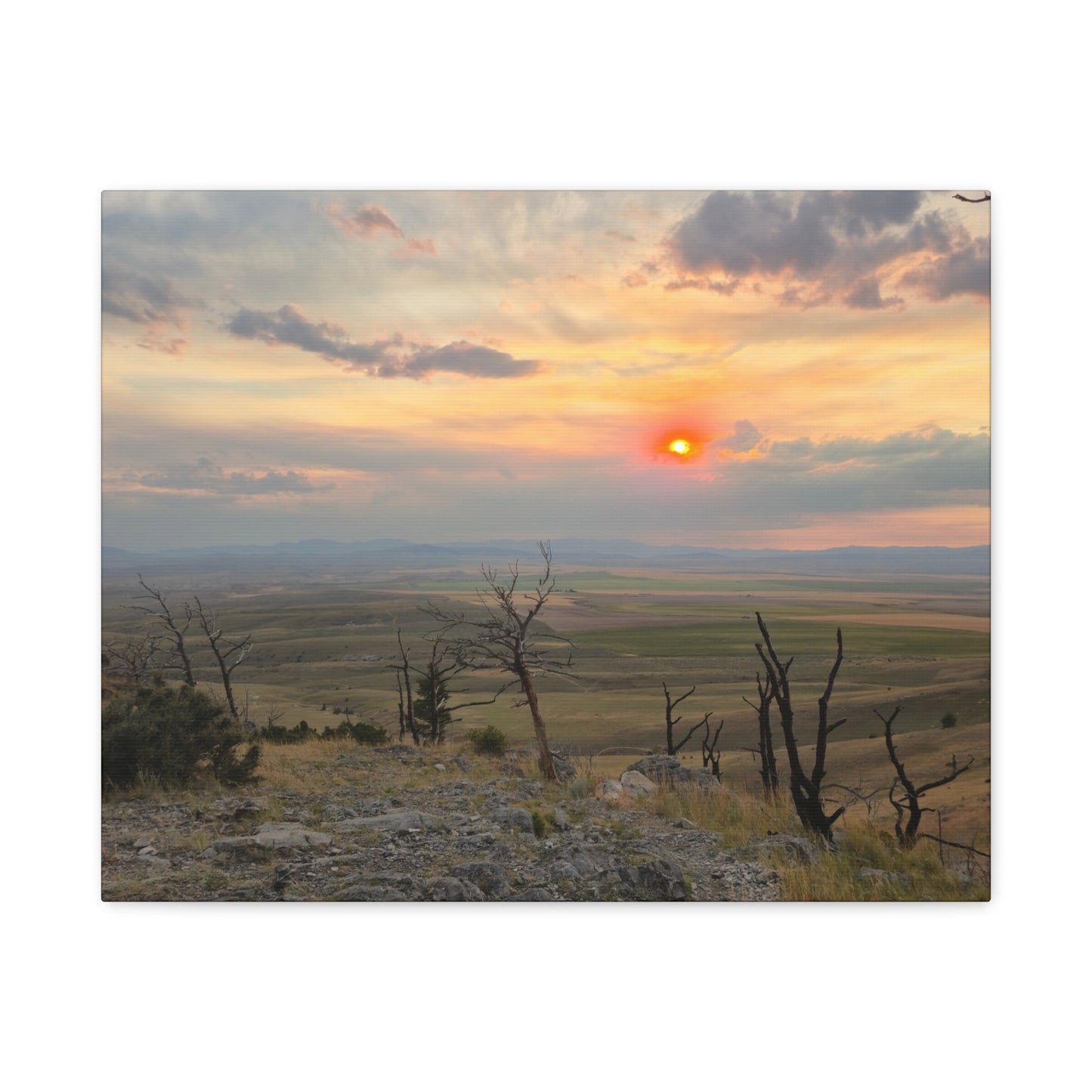 Sunset Landscape Canvas Print, Nature Wall Art, Home Decor, Gift for Nature Lovers, Rustic Wall Art, Landscape Photography