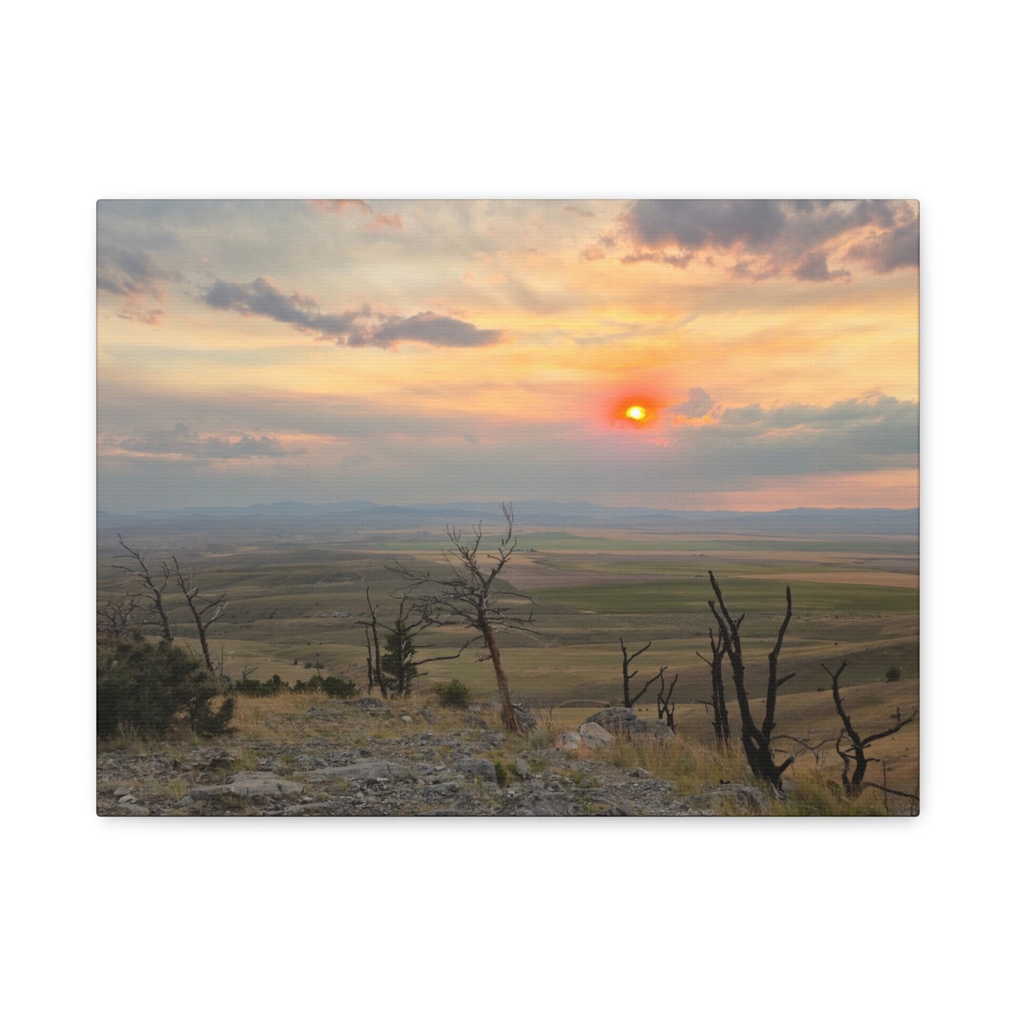 Sunset Landscape Canvas Print, Nature Wall Art, Home Decor, Gift for Nature Lovers, Rustic Wall Art, Landscape Photography
