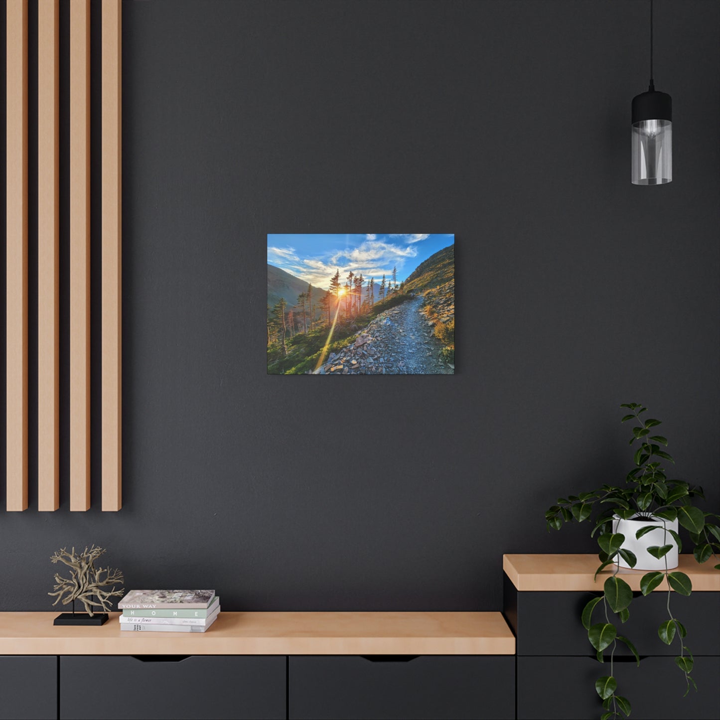 Sunset Hike above Two Medicine Lake in Glacier National Park, MT - Canvas Print