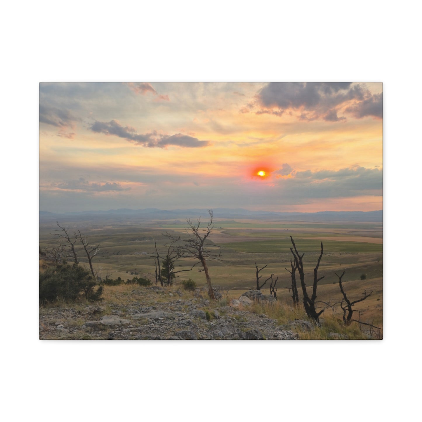 Sunset Landscape Canvas Print, Nature Wall Art, Home Decor, Gift for Nature Lovers, Rustic Wall Art, Landscape Photography