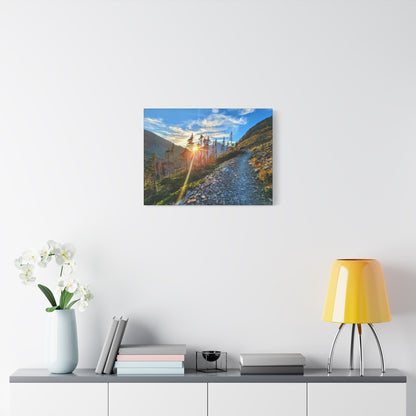 Sunset Hike above Two Medicine Lake in Glacier National Park, MT - Canvas Print
