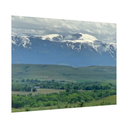 Snowy Mountains Landscape Rolled Posters, Nature Wall Art, Home Decor, Gift for Nature Lovers, Office Decor