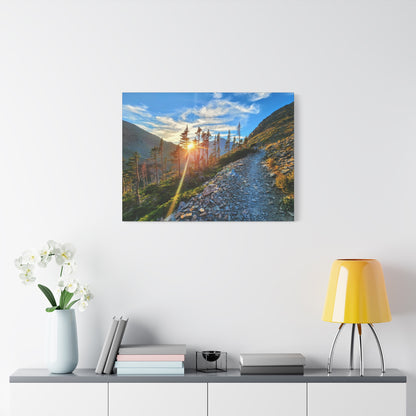 Sunset Hike above Two Medicine Lake in Glacier National Park, MT - Canvas Print