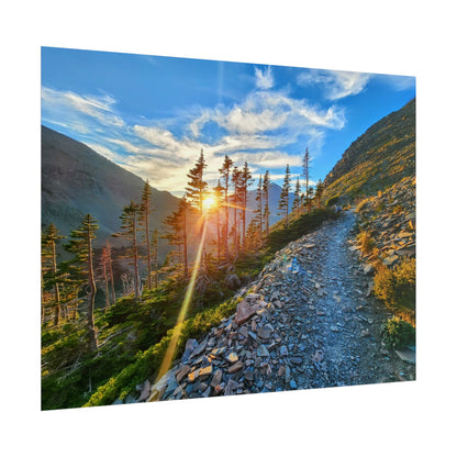 Sunset hike above Two Medicine Lake in Glacier National Park, MT - Nature-Inspired Rolled Posters for Home Decor, Scenic Wall Art, Perfect Gift for Adventurers, Hiking Lovers, or Nature Enthusiasts