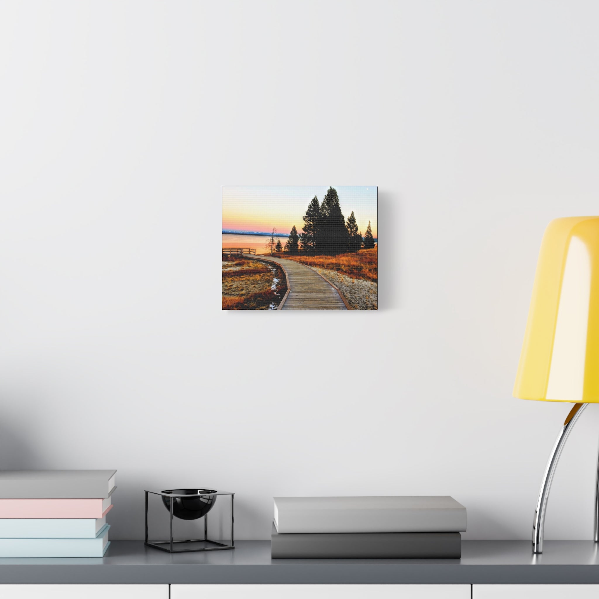Serene Landscape Sunset in Yellowstone National Park - Canvas Print