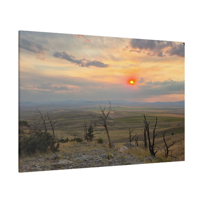 Sunset Landscape Canvas Print, Nature Wall Art, Home Decor, Gift for Nature Lovers, Rustic Wall Art, Landscape Photography