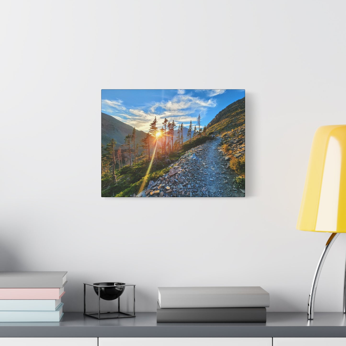 Sunset Hike above Two Medicine Lake in Glacier National Park, MT - Canvas Print