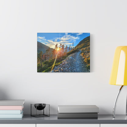 Sunset Hike above Two Medicine Lake in Glacier National Park, MT - Canvas Print
