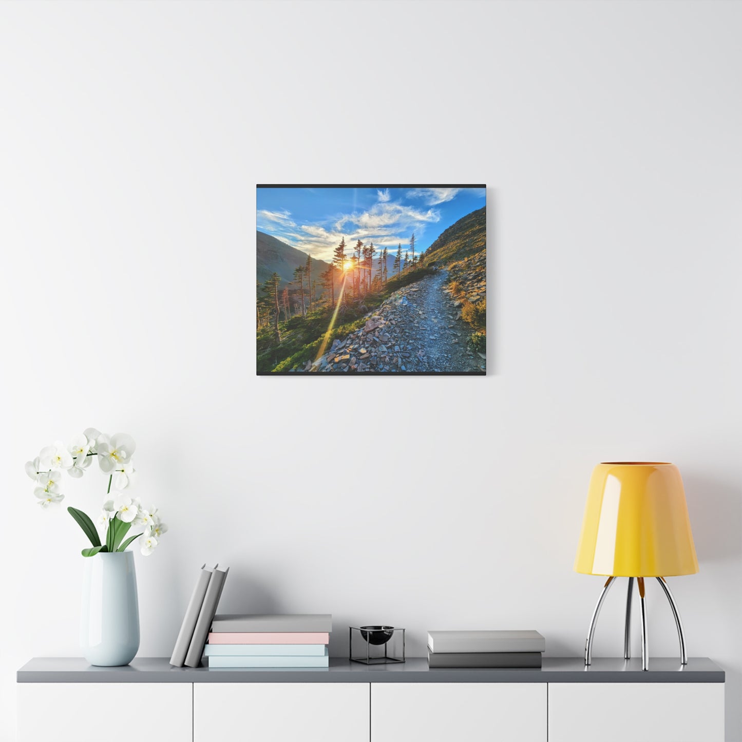 Sunset Hike above Two Medicine Lake in Glacier National Park, MT - Canvas Print