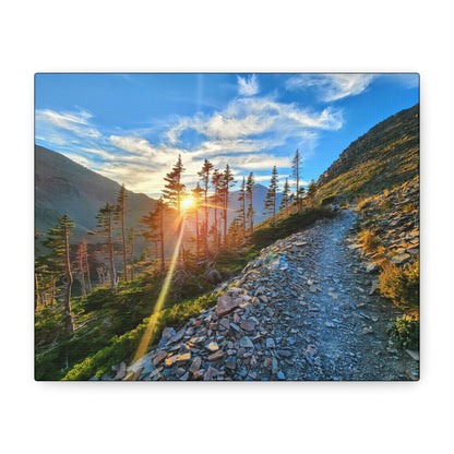 Sunset Hike above Two Medicine Lake in Glacier National Park, MT - Canvas Print