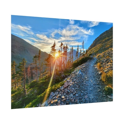 Sunset hike above Two Medicine Lake in Glacier National Park, MT - Nature-Inspired Rolled Posters for Home Decor, Scenic Wall Art, Perfect Gift for Adventurers, Hiking Lovers, or Nature Enthusiasts