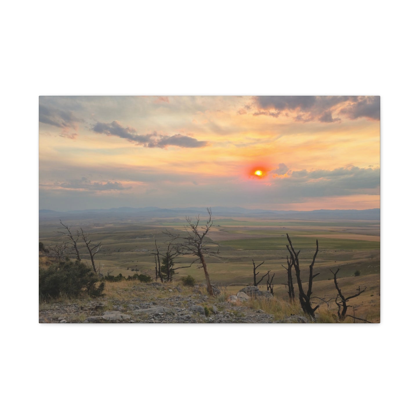 Sunset Landscape Canvas Print, Nature Wall Art, Home Decor, Gift for Nature Lovers, Rustic Wall Art, Landscape Photography