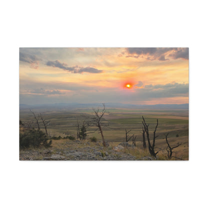 Sunset Landscape Canvas Print, Nature Wall Art, Home Decor, Gift for Nature Lovers, Rustic Wall Art, Landscape Photography