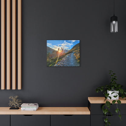 Sunset Hike above Two Medicine Lake in Glacier National Park, MT - Canvas Print