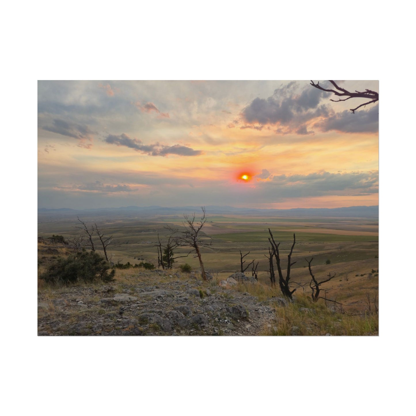 Sunset Landscape Rolled Posters, Nature Wall Art, Home Decor, Gift for Nature Lovers, Office Decor