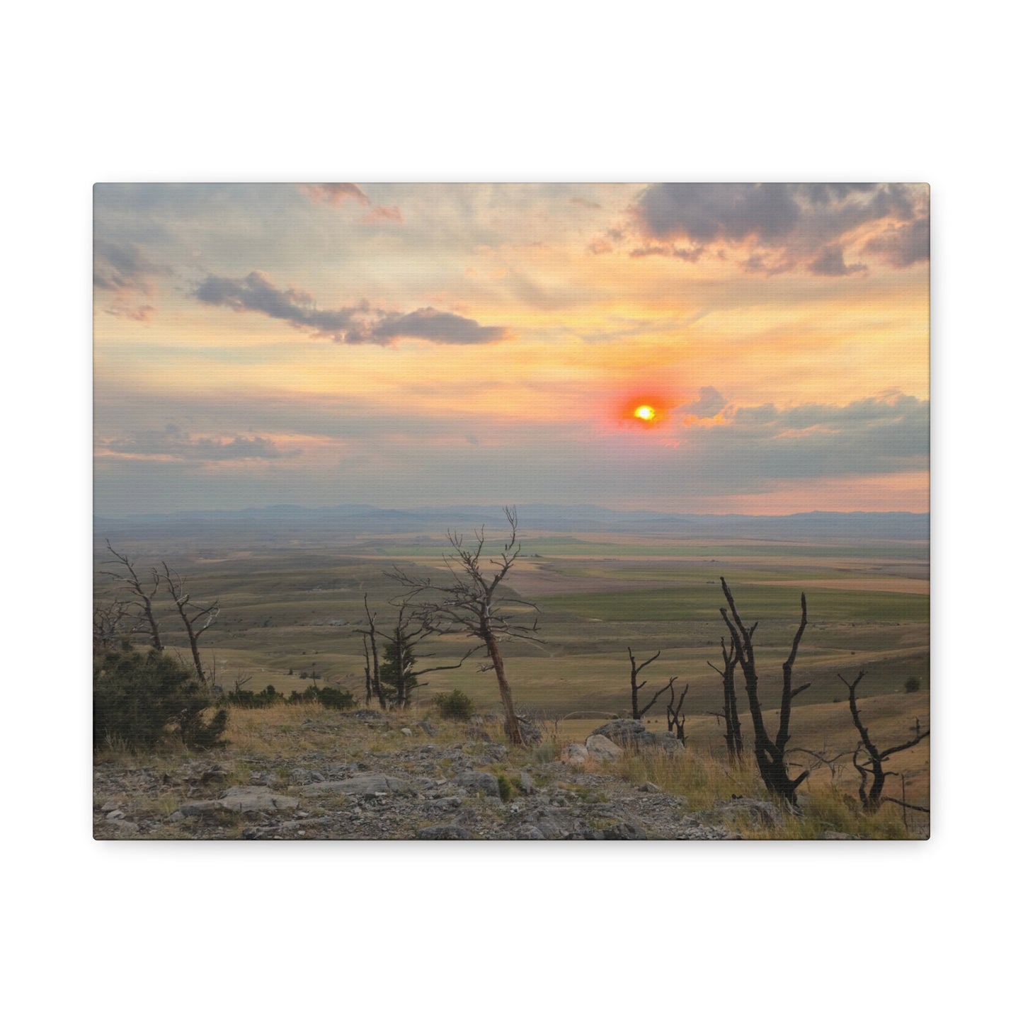Sunset Landscape Canvas Print, Nature Wall Art, Home Decor, Gift for Nature Lovers, Rustic Wall Art, Landscape Photography