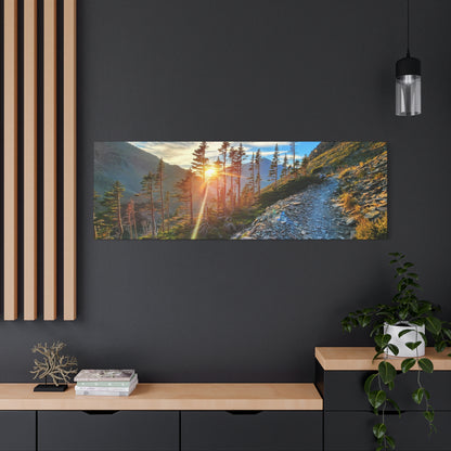 Sunset Hike above Two Medicine Lake in Glacier National Park, MT - Canvas Print