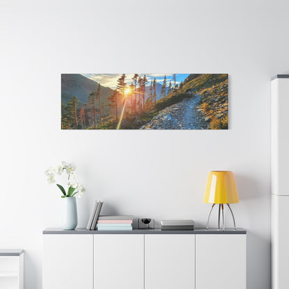 Sunset Hike above Two Medicine Lake in Glacier National Park, MT - Canvas Print