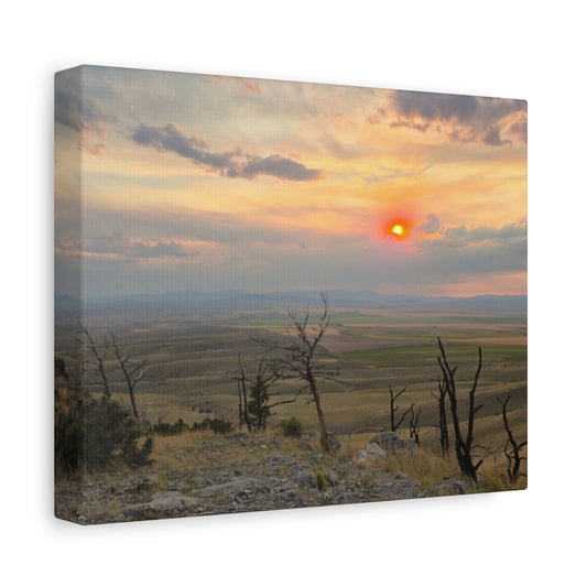 Sunset Landscape Canvas Print, Nature Wall Art, Home Decor, Gift for Nature Lovers, Rustic Wall Art, Landscape Photography