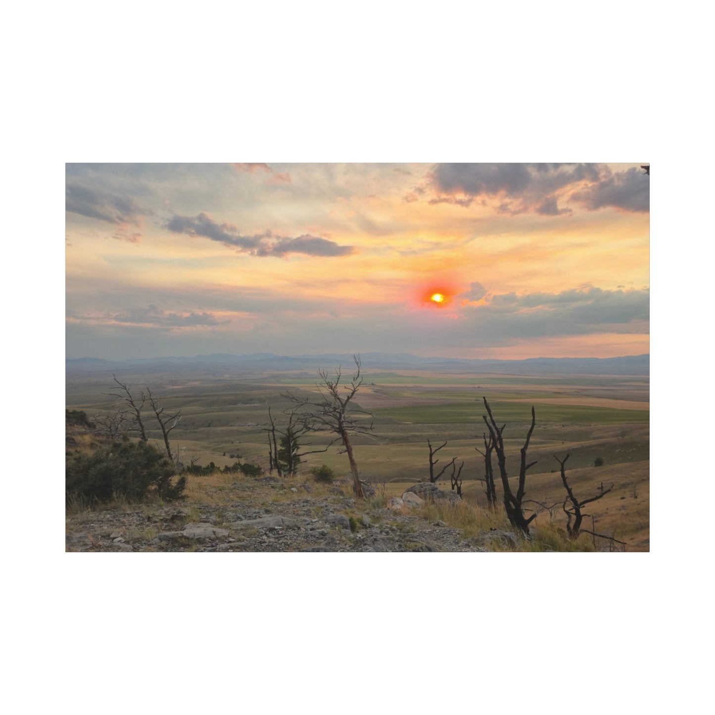 Sunset Landscape Canvas Print, Nature Wall Art, Home Decor, Gift for Nature Lovers, Rustic Wall Art, Landscape Photography