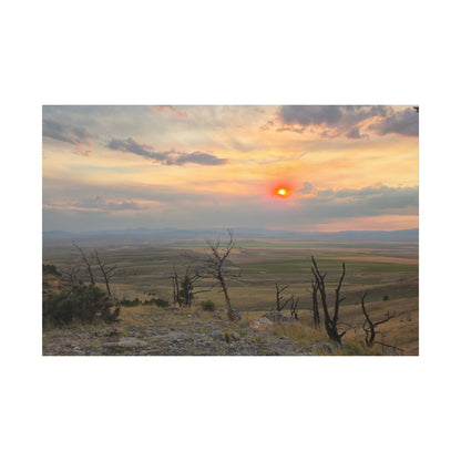 Sunset Landscape Canvas Print, Nature Wall Art, Home Decor, Gift for Nature Lovers, Rustic Wall Art, Landscape Photography