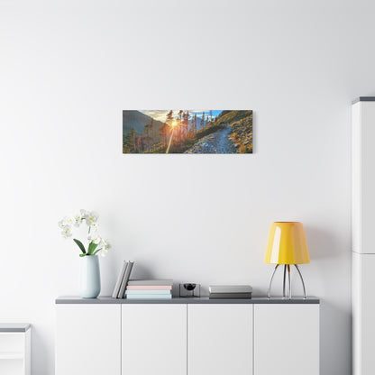 Sunset Hike above Two Medicine Lake in Glacier National Park, MT - Canvas Print