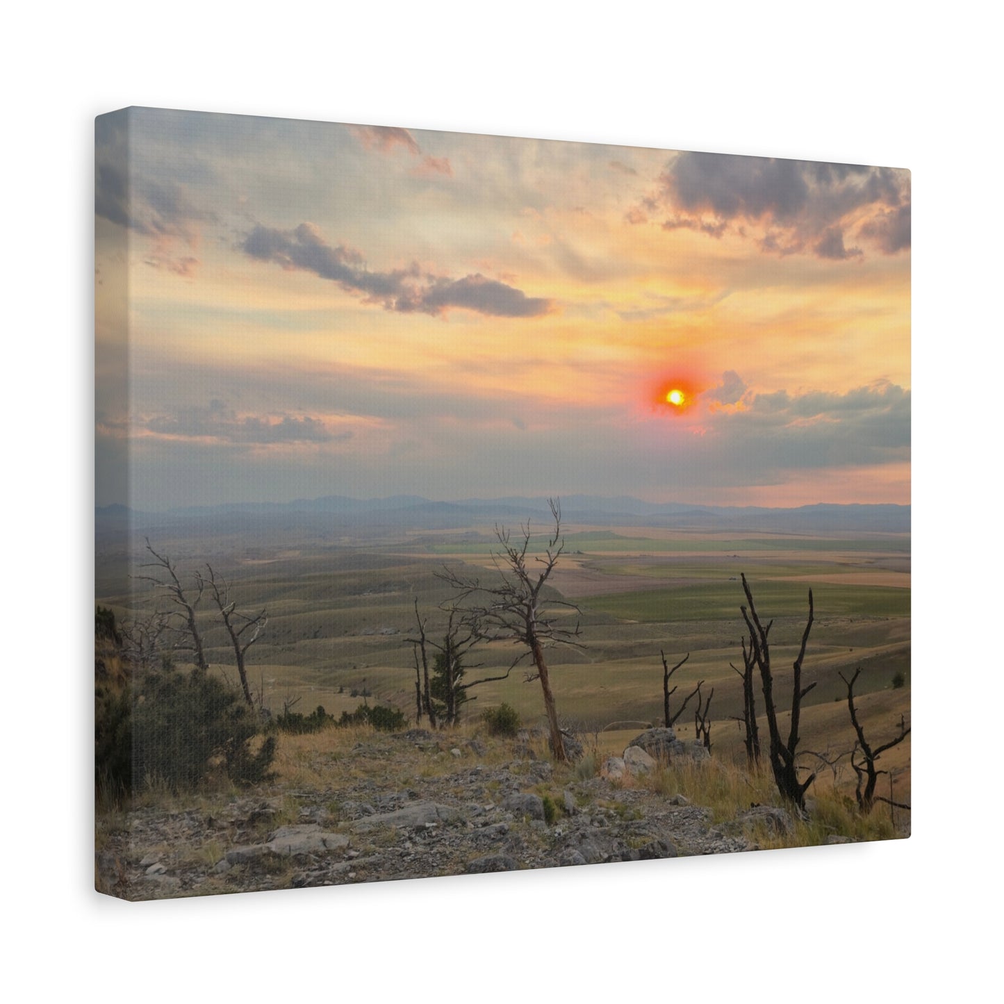 Sunset Landscape Canvas Print, Nature Wall Art, Home Decor, Gift for Nature Lovers, Rustic Wall Art, Landscape Photography