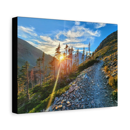 Sunset Hike above Two Medicine Lake in Glacier National Park, MT - Canvas Print