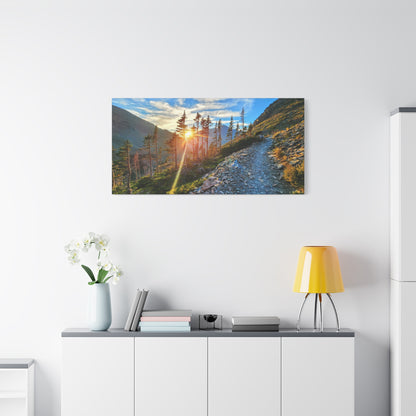 Sunset Hike above Two Medicine Lake in Glacier National Park, MT - Canvas Print