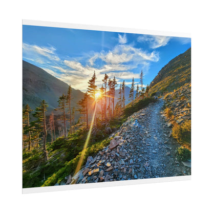 Sunset hike above Two Medicine Lake in Glacier National Park, MT - Nature-Inspired Rolled Posters for Home Decor, Scenic Wall Art, Perfect Gift for Adventurers, Hiking Lovers, or Nature Enthusiasts