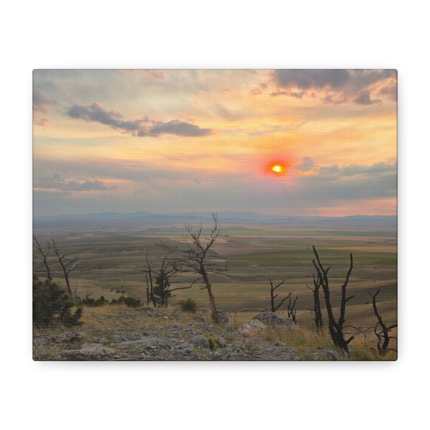 Sunset Landscape Canvas Print, Nature Wall Art, Home Decor, Gift for Nature Lovers, Rustic Wall Art, Landscape Photography