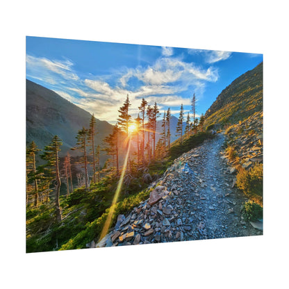 Sunset hike above Two Medicine Lake in Glacier National Park, MT - Nature-Inspired Rolled Posters for Home Decor, Scenic Wall Art, Perfect Gift for Adventurers, Hiking Lovers, or Nature Enthusiasts