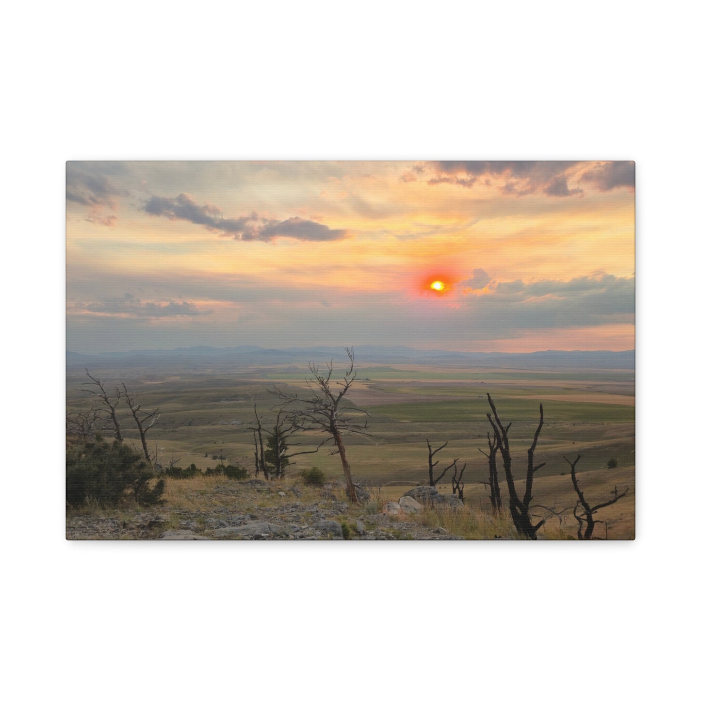 Sunset Landscape Canvas Print, Nature Wall Art, Home Decor, Gift for Nature Lovers, Rustic Wall Art, Landscape Photography