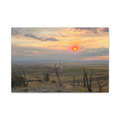 Sunset Landscape Canvas Print, Nature Wall Art, Home Decor, Gift for Nature Lovers, Rustic Wall Art, Landscape Photography