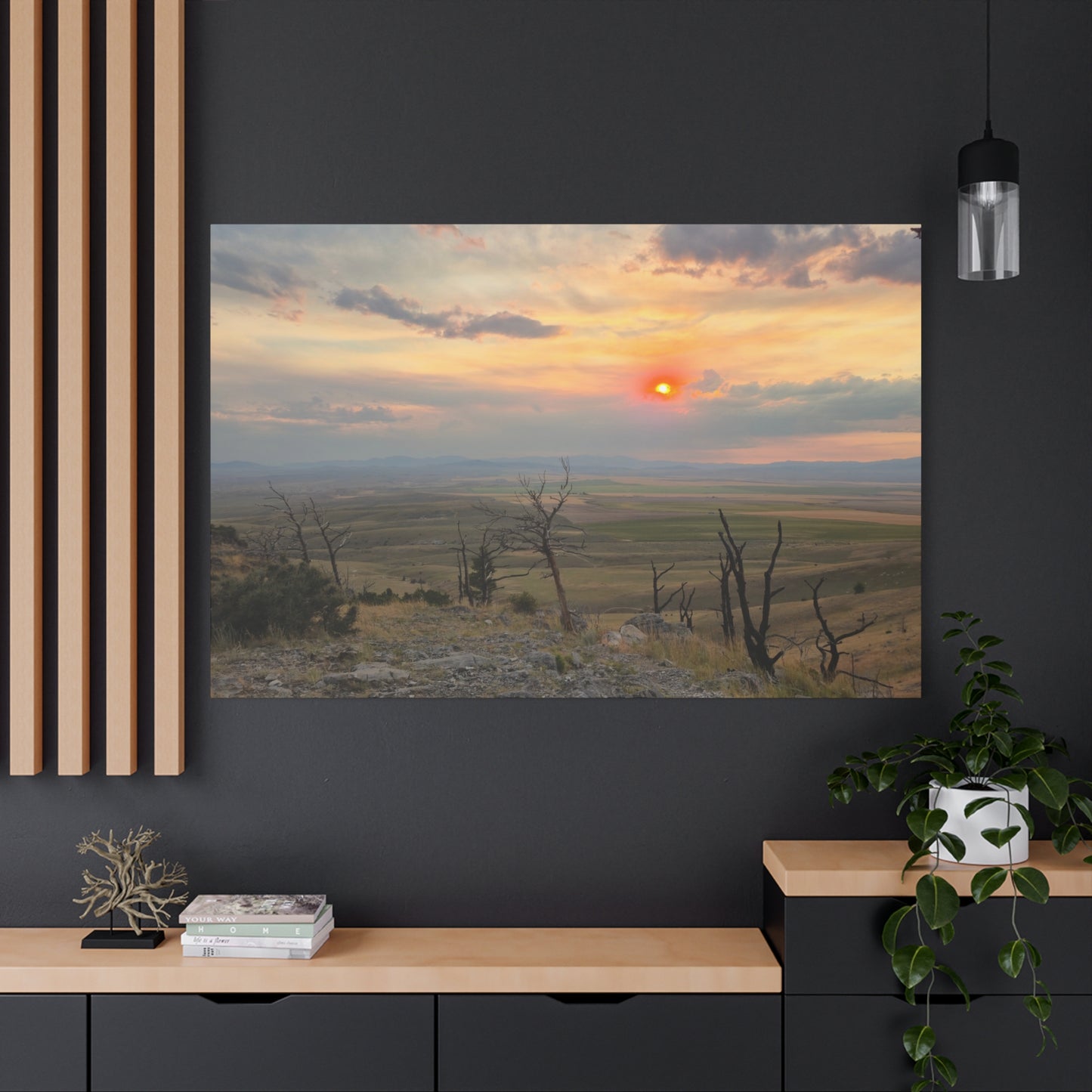 Sunset Landscape Canvas Print, Nature Wall Art, Home Decor, Gift for Nature Lovers, Rustic Wall Art, Landscape Photography
