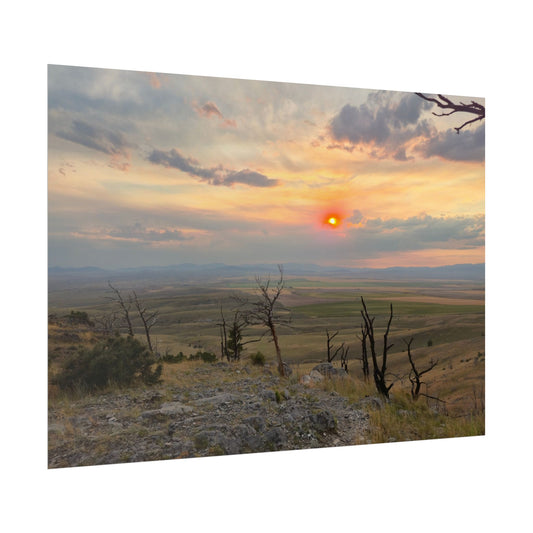 Sunset Landscape Rolled Posters, Nature Wall Art, Home Decor, Gift for Nature Lovers, Office Decor