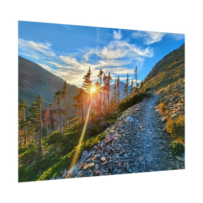Sunset hike above Two Medicine Lake in Glacier National Park, MT - Nature-Inspired Rolled Posters for Home Decor, Scenic Wall Art, Perfect Gift for Adventurers, Hiking Lovers, or Nature Enthusiasts