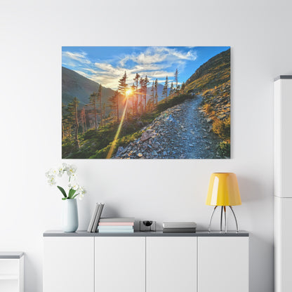 Sunset Hike above Two Medicine Lake in Glacier National Park, MT - Canvas Print