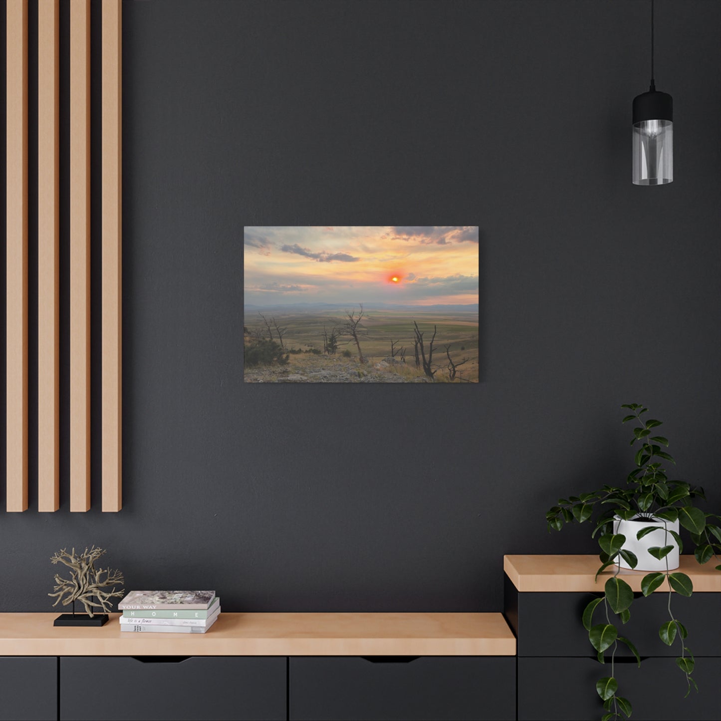 Sunset Landscape Canvas Print, Nature Wall Art, Home Decor, Gift for Nature Lovers, Rustic Wall Art, Landscape Photography